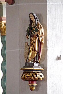 Wooden sculpture of Saint Agnes