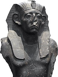 Sésostris III en homme âgé Granit noir British Museum
