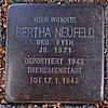Stumbling block for Bertha Neufeld geb.  Vyth