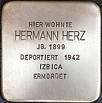 Stolperstein für Hermann Herz (Bahnhofstraße 48)