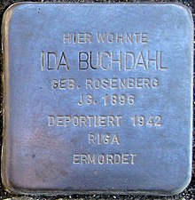 Stolpersteine ​​Dortmund Dorstfelder Hellweg 66 InaBuchdahl.jpg