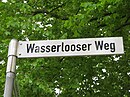 Street sign Wasserlooser Weg (Flensburg-Mürwik 2014), picture 02.JPG