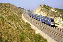 Une rame TGV Duplex, à proximité d'Avignon.