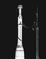 TIROS-2 satellite atop of a Delta rocket during a mock countdown on Pad 17A