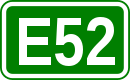 Zeichen der Europastraße 52
