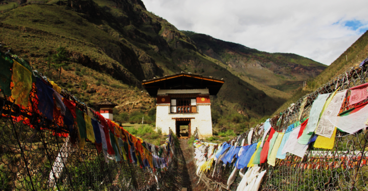 Tachogang Lhakhang Bridge, Paro, Bhutan