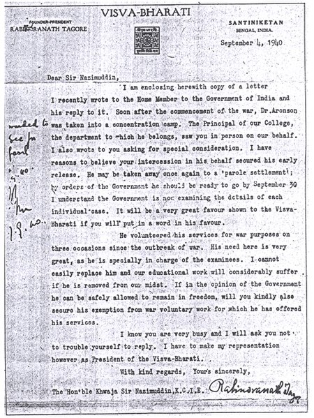 File:Tagore letter to Nazimuddin for release of Jewish lecturer.jpg