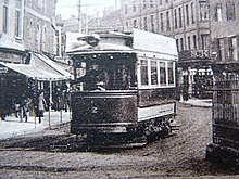 Taunton Single Deck Straßenbahnwagen 2 in Fore Street.jpg