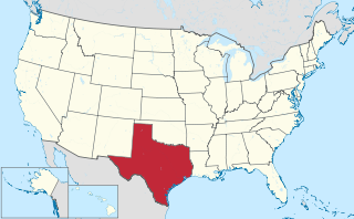 Lagekarte von Texas