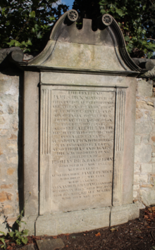 The grave of Rev James Dick, Currie churchyard