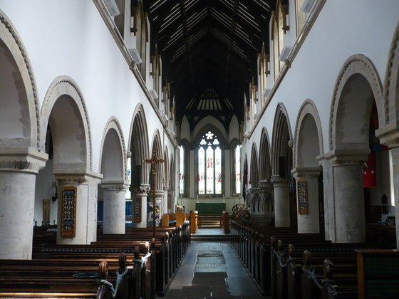 The nave of the church The nave of St. Mary the Virgin church, Dover - geograph.org.uk - 824637.jpg