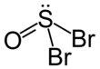 Structure of the thionyl bromide molecule Thionyl-bromide.png