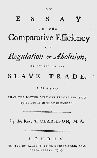 File:Thomas Clarkson - An essay on the comparative efficiency of regulation or abolition, as applied to the slave trade, page de titre, 1789.png