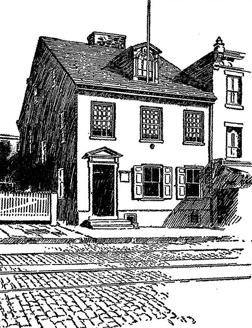Thones Kunders's house at 5109 Germantown Avenue, where the 1688 Germantown Quaker Petition Against Slavery was written