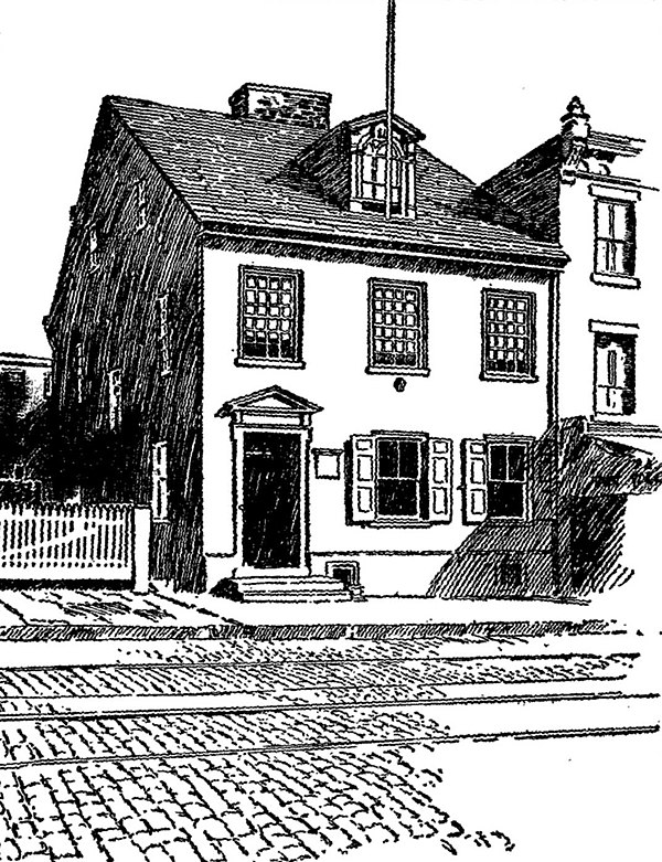 Thones Kunders's house at 5109 Germantown Avenue, where the 1688 Germantown Quaker Petition Against Slavery was written