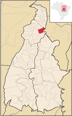 Localização de Babaçulândia no Tocantins