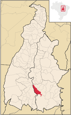 Localização de São Valério no Tocantins