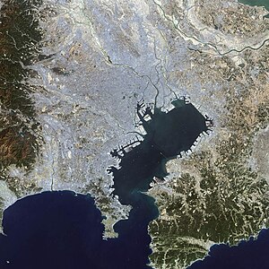 NASA Earth Observatory - bild av Tokyo Bay