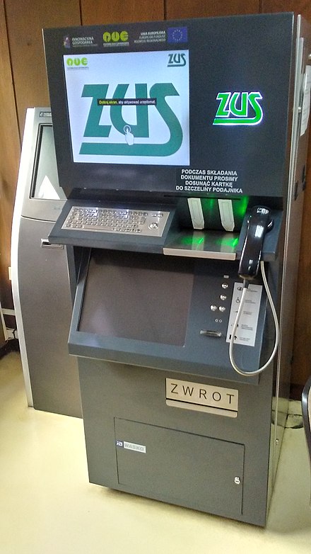 Automat do przyjmowania dokumentów w oddziale ZUS, Tomaszów Mazowiecki