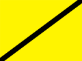 Track racing yellow flag with black stripe.svg