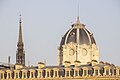 Le dôme, restauré en 2023, et la flèche de la Sainte-Chapelle.