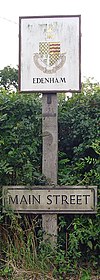 Village sign in Edenham