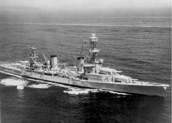 USS Salt Lake City (CA-25), over head underway, 23 August 1935.