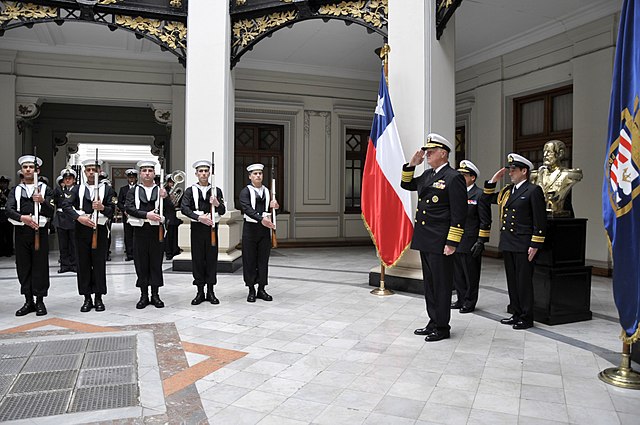 Ceremony of the Armada in the interior of the building, in 2011.