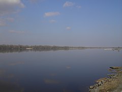 O Dnieper perto de Kremenchuk