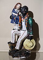 Uncle Tom and Eva, Staffordshire, England, 1855-1860, glazed and painted ceramic - Concord Museum - Concord, MA - DSC05597.JPG