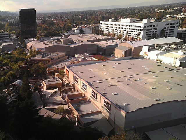 Aerial view of soundstages