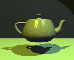 The Utah teapot by Martin Newell and its static renders became emblematic of CGI development during the 1970s. Utah teapot.png