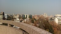 Vista oeste desde el edificio de CEPAL, en Santiago.