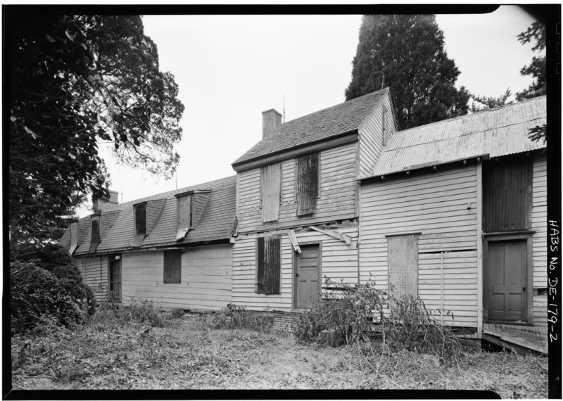 File:WEST SIDE, REAR ELEVATION LOOKING NORTHEAST - Collins-Sharp House, State Road 493 (moved to DE, Odessa), Collins Beach, New Castle County, DE HABS DEL,2-COLBE.V,1-2.tif