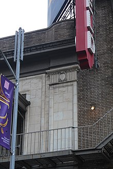 View of a pilaster near the top of the facade W 45 St Nov 2021 124.jpg