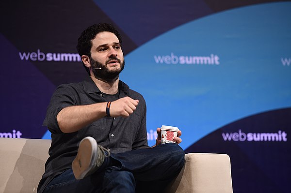 Moskovitz speaking at the Web Summit 2017