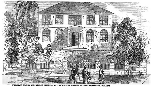 Wesleyan Chapel and Mission Premises. In the Eastern District of New Providence, Bahamas (p.6, 1849) (Ebenezer Methodist Church, Nassau, Bahamas)[7]