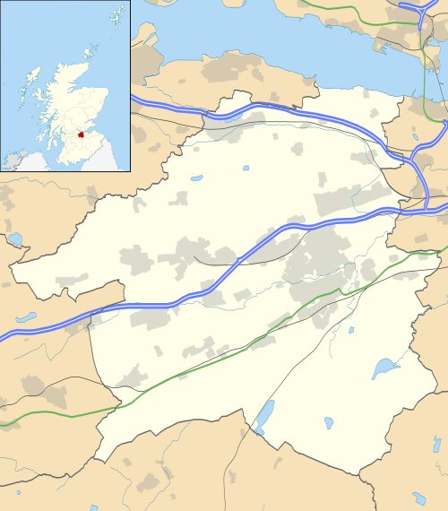 Mapa konturowa West Lothian