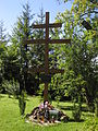 Polski: Krzyż przy kościele Miłosierdzia Bożego English: Cross near Divine Mercy church in Wetlina