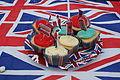 Cupcakes made for the Diamond Jubilee of Queen Elizabeth II street party, which took place in Whitwell, Isle of Wight in June 2012.