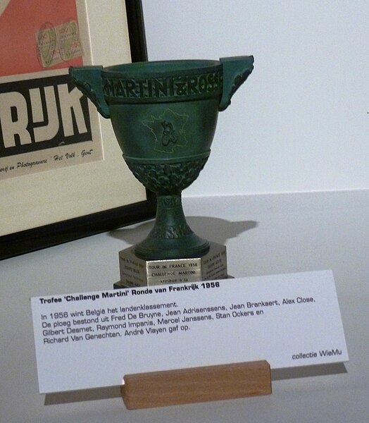 The "Challenge Martini" trophy for 1956, won by the Belgian national team