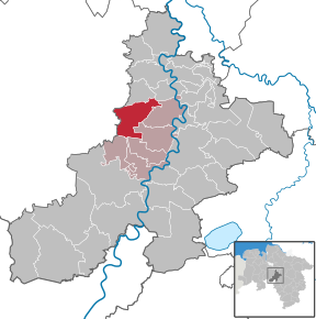 Poziția Wietzen pe harta districtului Nienburg/Weser