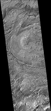 Crommelin (Martian crater), as seen by CTX camera (on MRO)