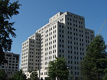 The PSC is headquartered in the Woolfolk State Office Building in Jackson. Woolfolk State Office Building, Jackson, MS (1).jpg