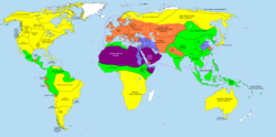 Map of the world in the year of 1000 BC.