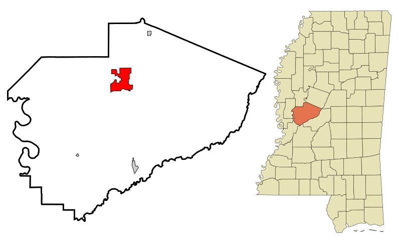 File:Yazoo County Mississippi Incorporated and Unincorporated areas Yazoo City Highlighted.svg