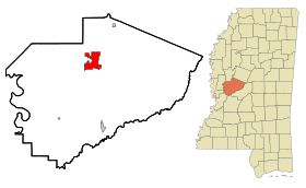 Lokalizacja Yazoo City