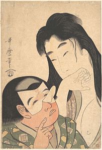 Ямауба и Кинтаро, Китагава Утамаро, 1795 г.