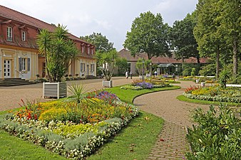 Kurpark und Brunnenhalle in Bad Bocklet