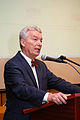 English: Opening speech of Szilveszter E. Vizi ("Ten years of Wikipedia" conference, 2011, Buda Castle, National Széchényi Library) Magyar: Vizi E. Szilveszter nyitóbeszéde („Tíz éves a Wikipédia” konferencia, 2011, Budavári Palota, Országos Széchényi Könyvtár)